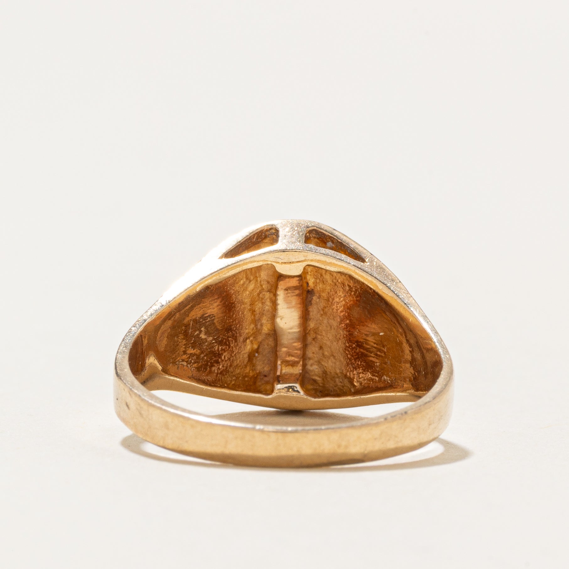 Three Stone Ruby Column Tapered Ring | SZ 5.75