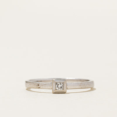Solitaire Diamond Thin Geometric Ring | SZ 5.5