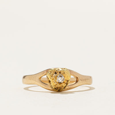 10k Diamond Nuggety Ring | SZ 4.5