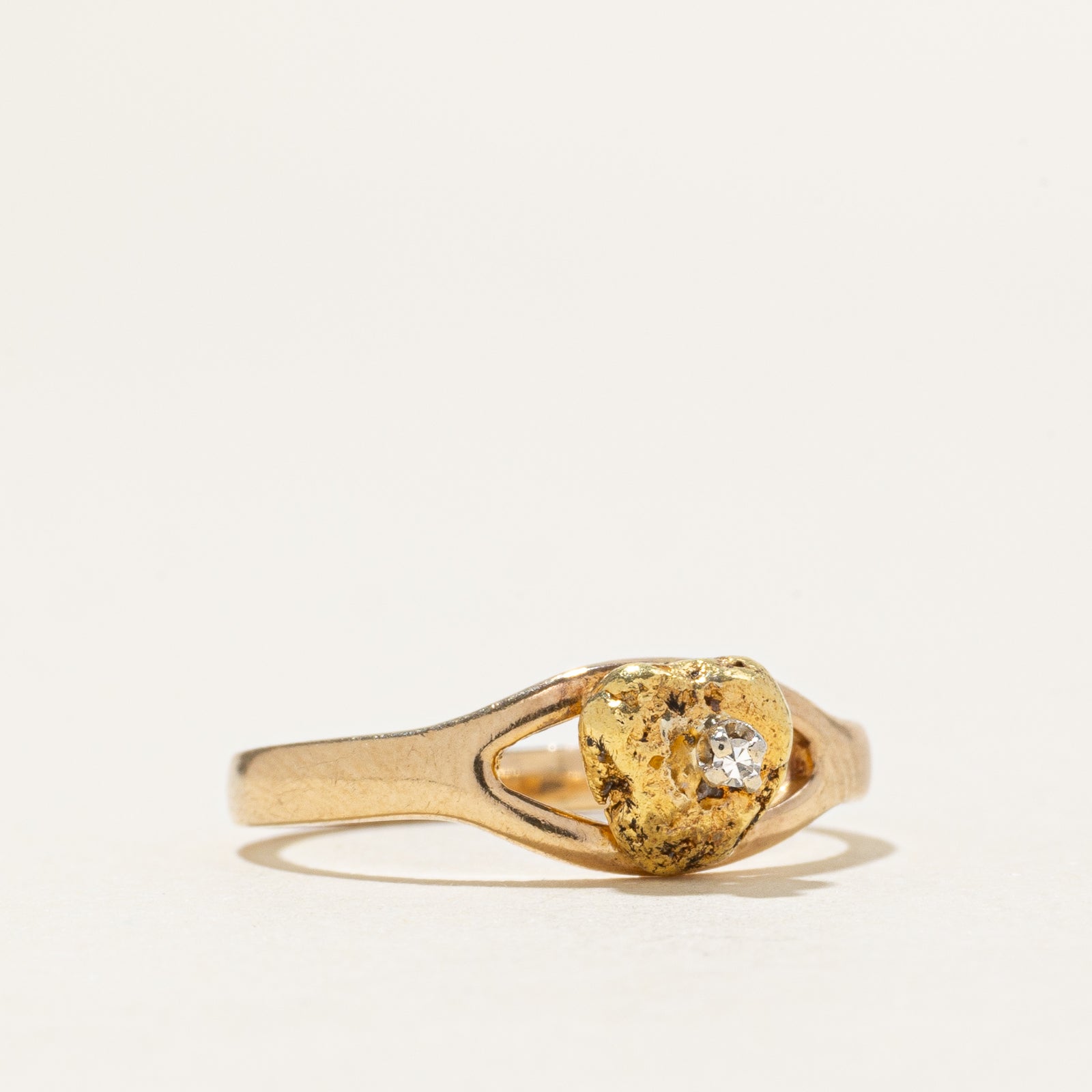 10k Diamond Nuggety Ring | SZ 4.5
