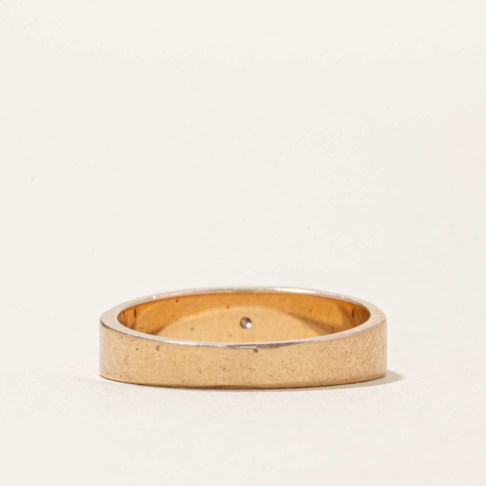Star Set Diamond Grooved Ring | SZ 5.75