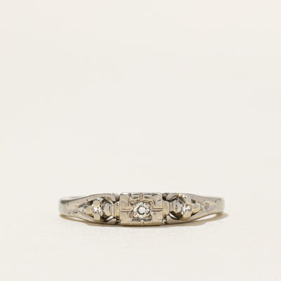 18k White Gold Diamond Ring | SZ 5.5