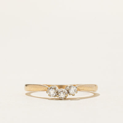 'Birks' Three Stone Diamond Contour Ring | SZ 6