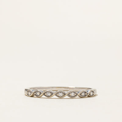 Semi Eternity Diamond Twisted Ring | SZ 9.5