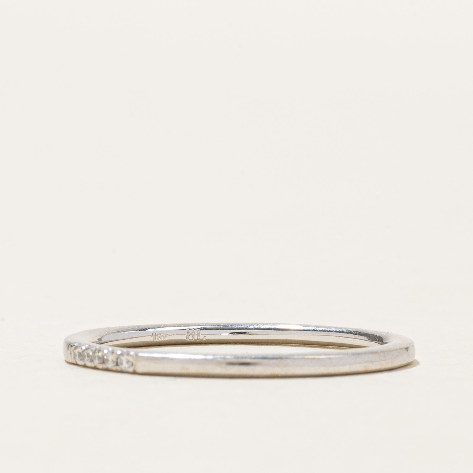 18k Diamond Accent Thin Band | 1.2mm | SZ 6.5