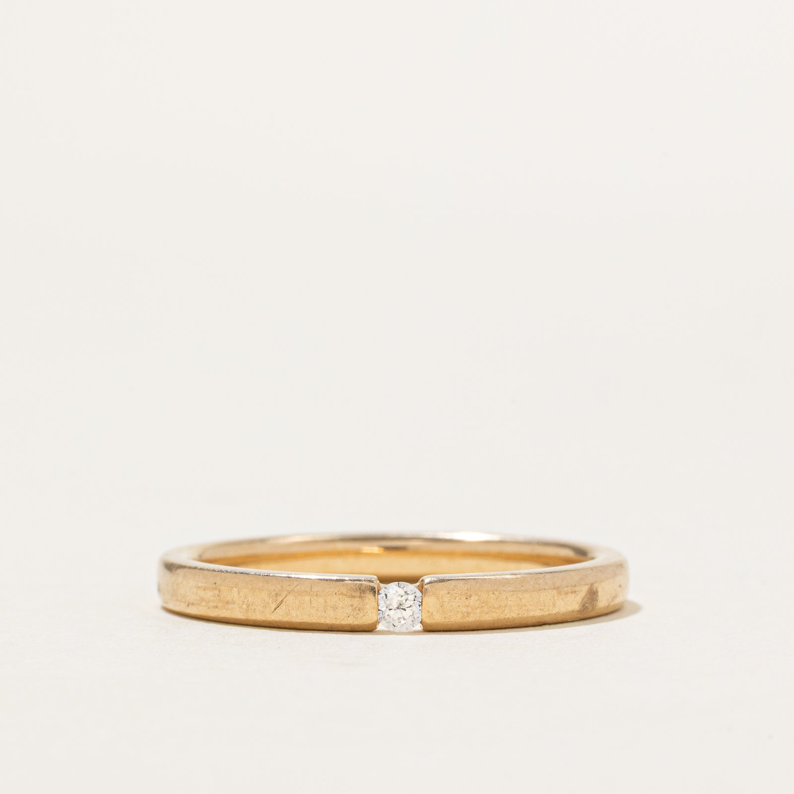 10k Tension Set Diamond Thin Band | 2.5mm | SZ 8
