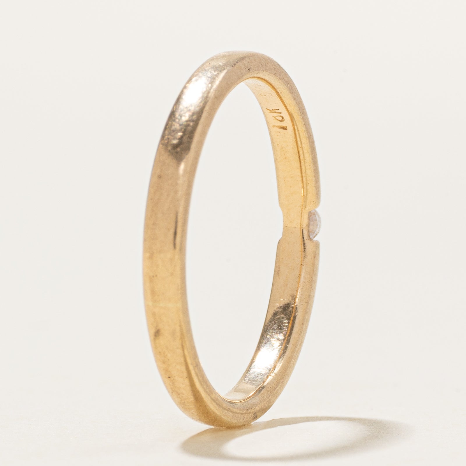 10k Tension Set Diamond Thin Band | 2.5mm | SZ 8