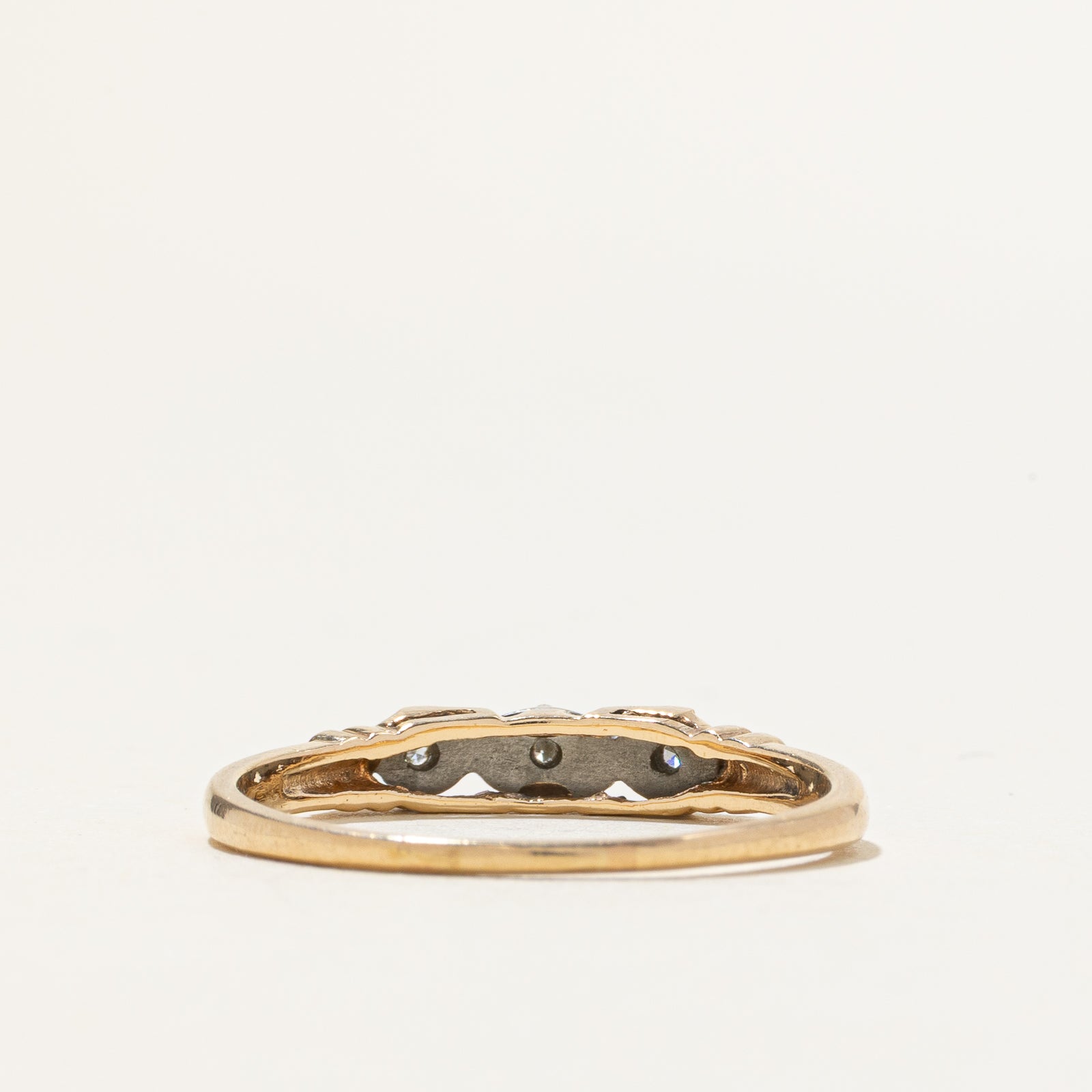 Two Tone Illusion Set Diamond Ring | SZ 8.75