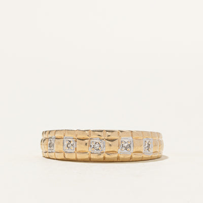 Five-Stone Diamond Geometric Dome Ring | SZ 9