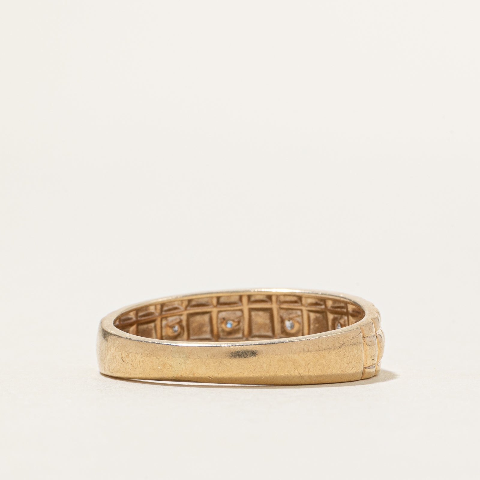 Five-Stone Diamond Geometric Dome Ring | SZ 9