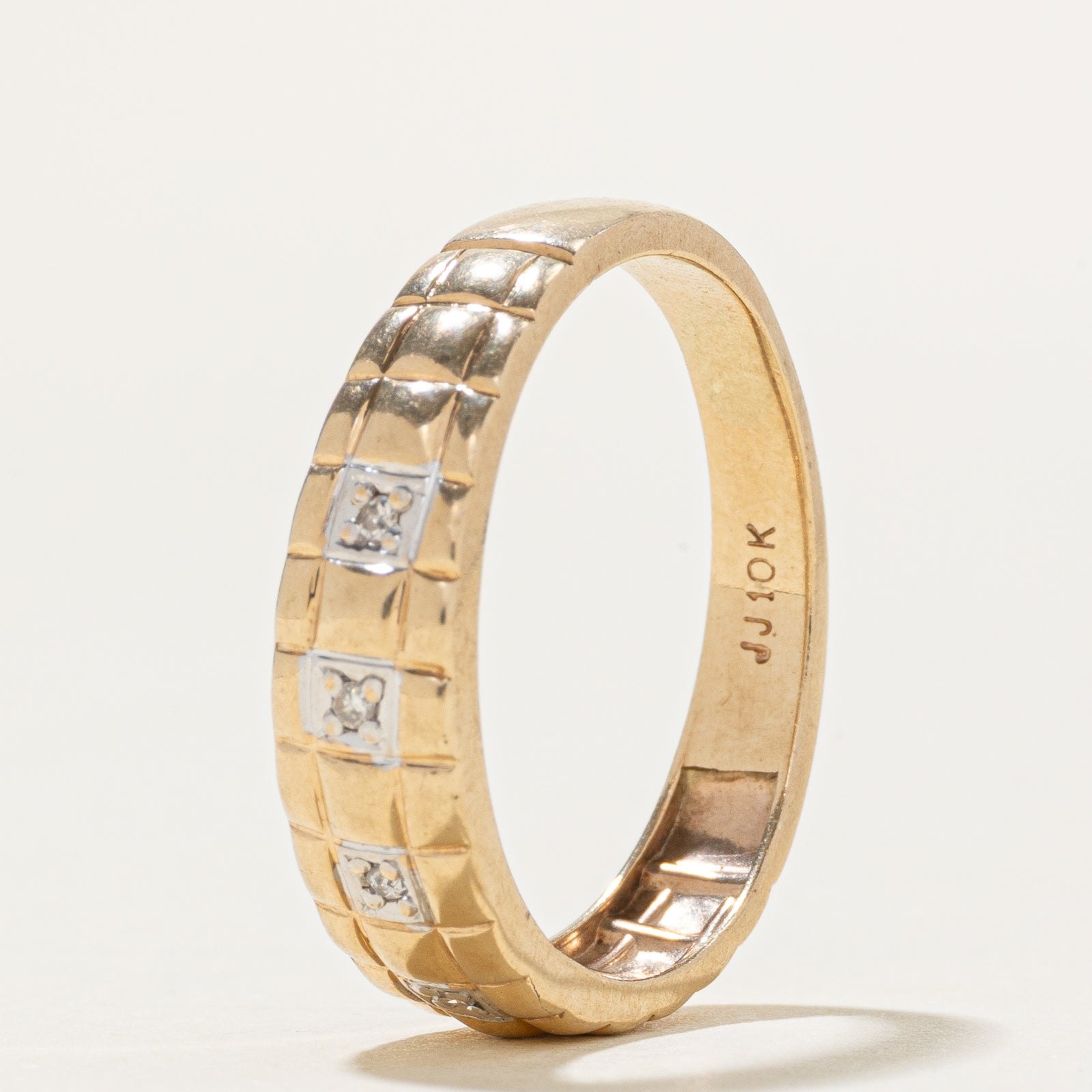 Five-Stone Diamond Geometric Dome Ring | SZ 9