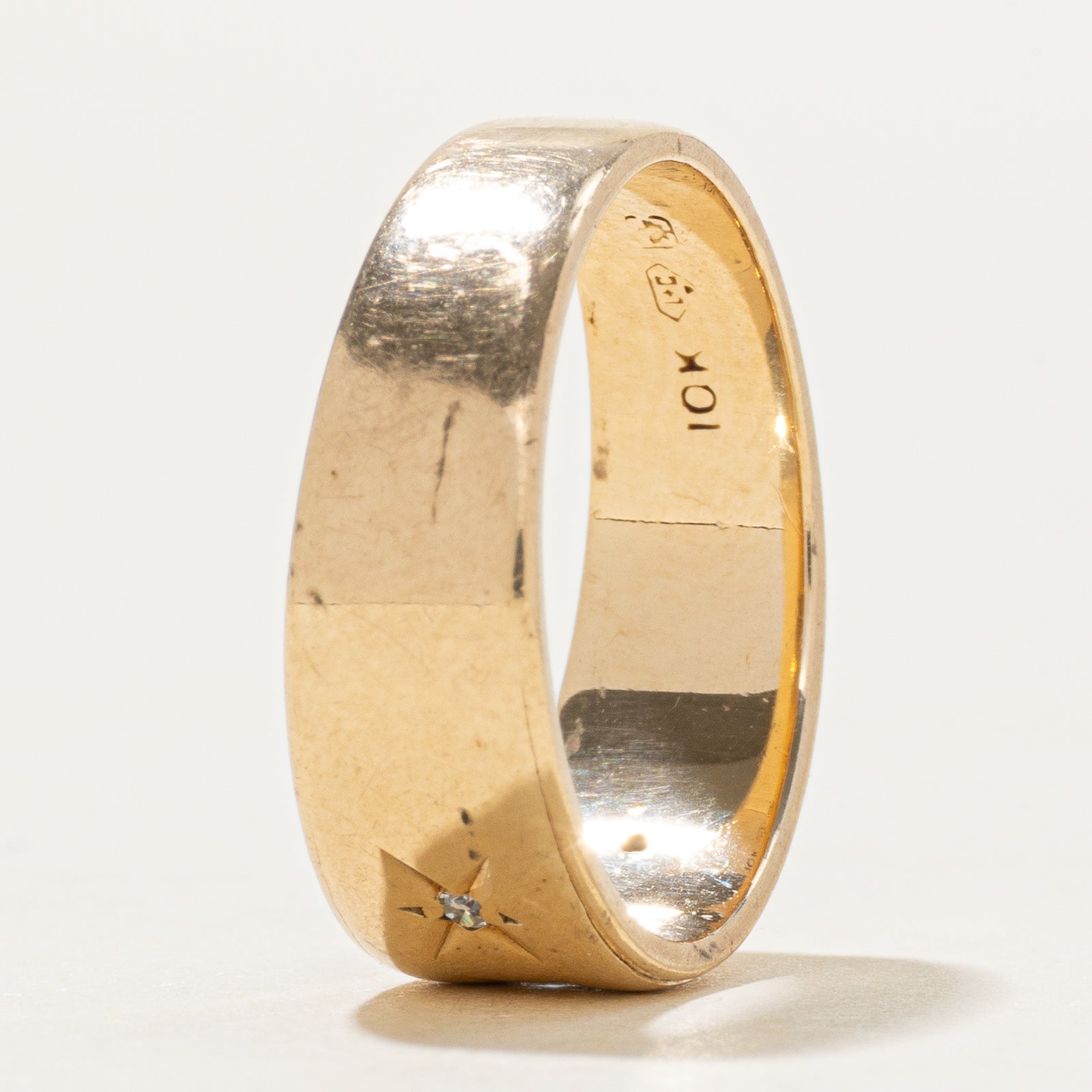 Canadian Three Stone Star Set Diamond Ring | SZ 6