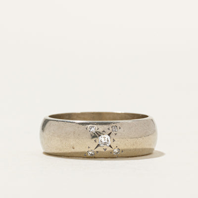 10k Star Set Diamond Accent Band | 6mm | SZ 6.25