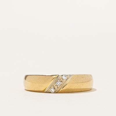 18k Diagonal Diamond Ring | SZ 7.25
