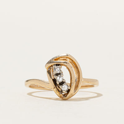 14k Diamond Openwork Abstract Ring | SZ 6