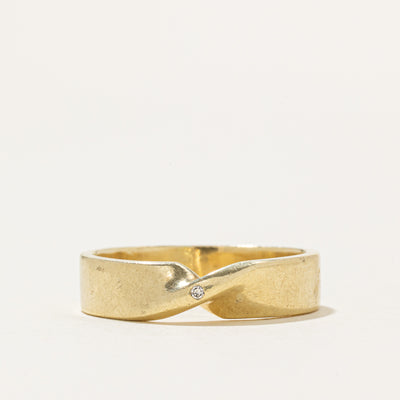14k Diamond Twisted Band | 4.75mm | SZ 6