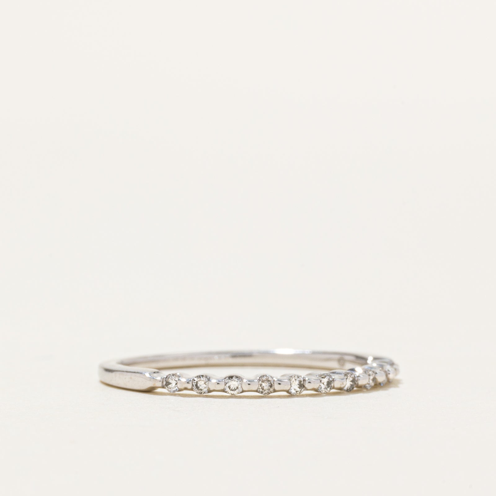 Semi Eternity Diamond Thin Scalloped Band | 1.1mm | SZ 7