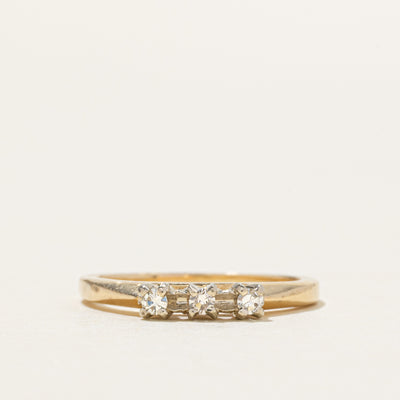 14k Three Stone Diamond Ring | SZ 5