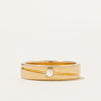 18k Diamond Grooved Band | 5.25mm | SZ 8.75