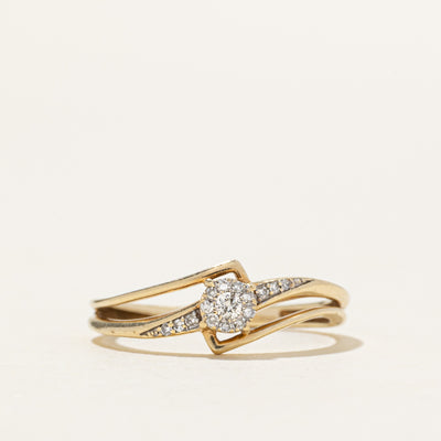 10k Illusion Set Diamond Openwork Ring | SZ 5