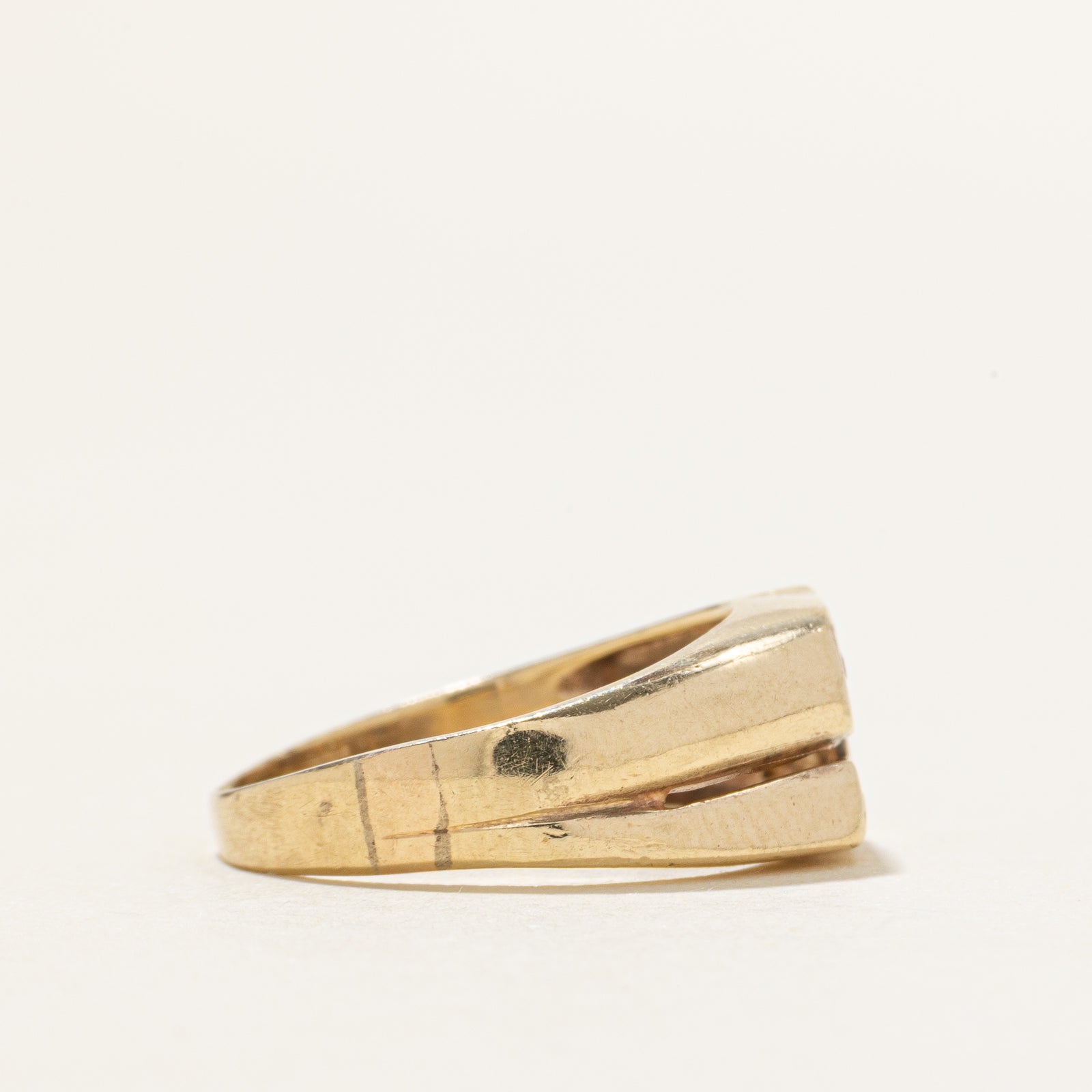10k Pave Set Diamond Accent 'S' Initial Ring | SZ 4.75