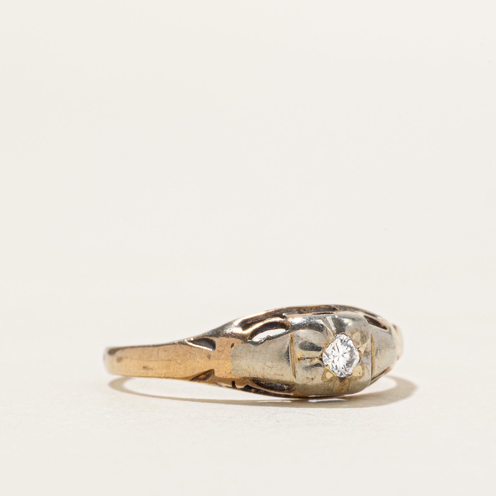 Two-Tone Illusion Set Diamond Ring | SZ 6