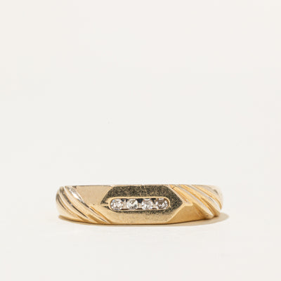 10k Four Stone Channel Set Diamond Ring | SZ 9.5