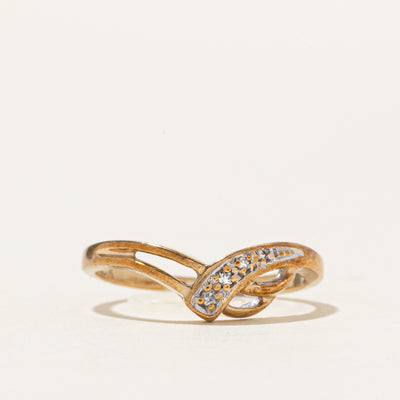 10k Diamond Openwork Chevron Ring | SZ 4.25