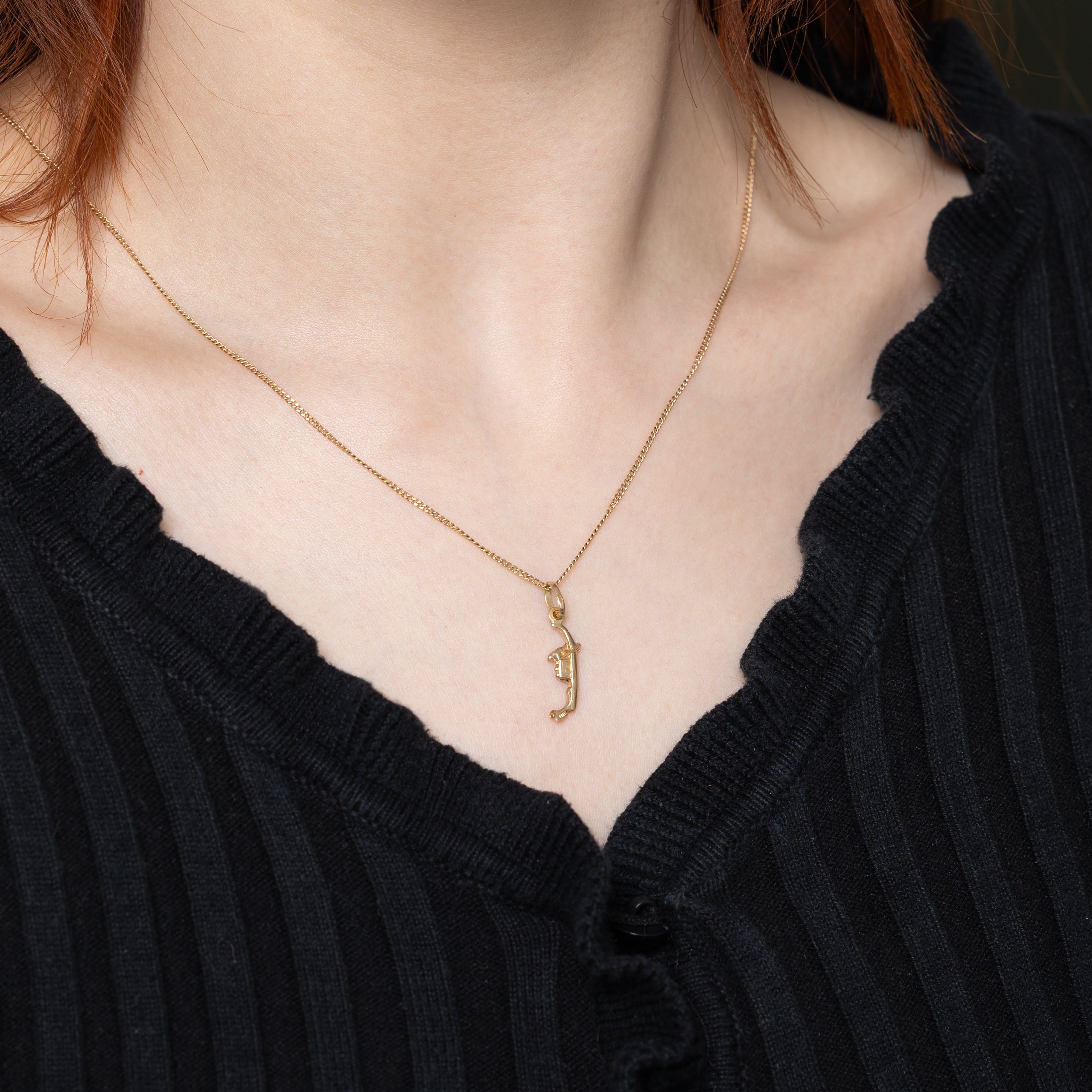 18k Yellow Gold Venetian Gondola Boat Charm