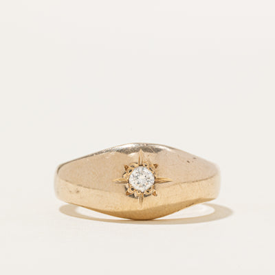 Star Set Diamond Dome Ring | SZ 8