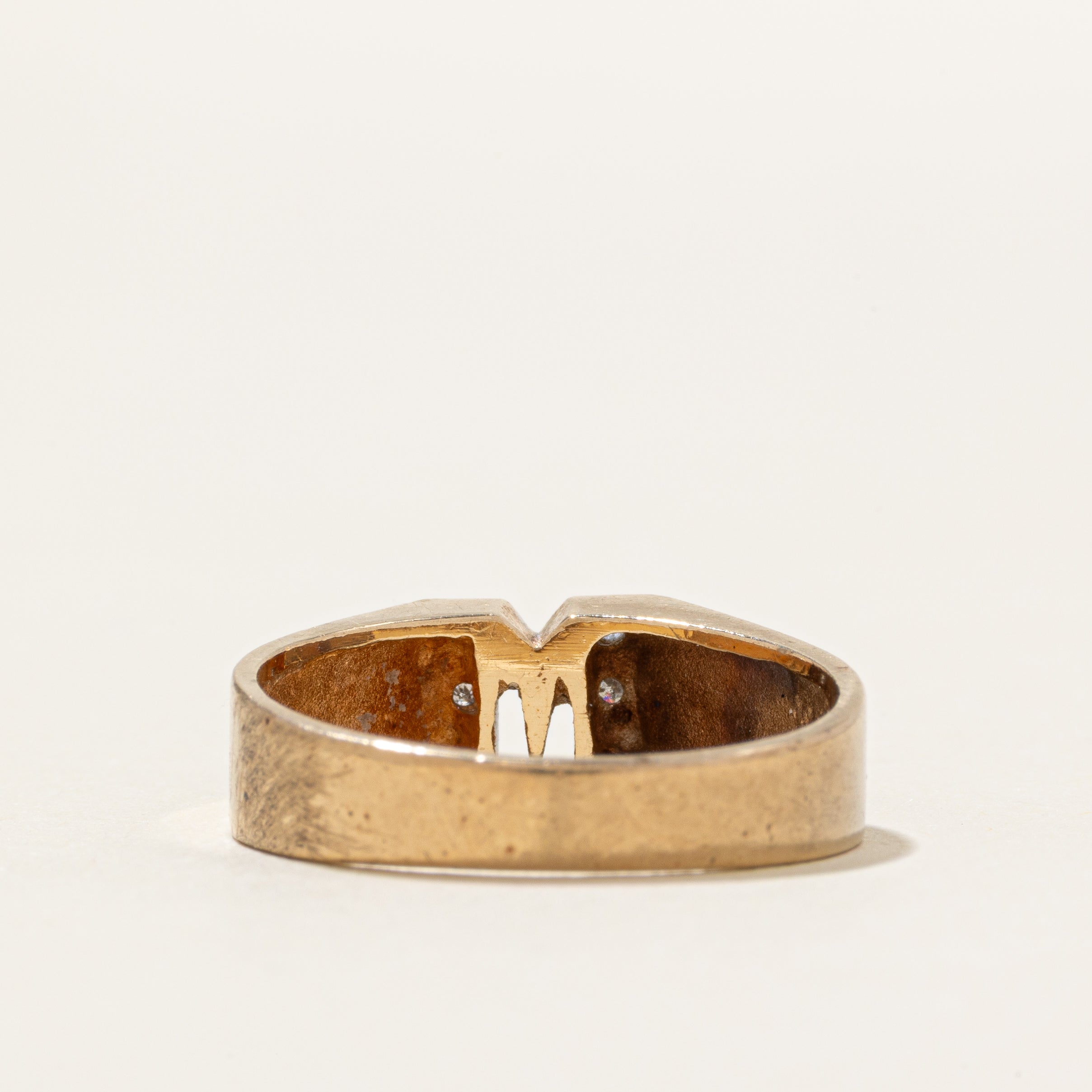 Diamond Accent "M" Initial Ring | SZ 5.75