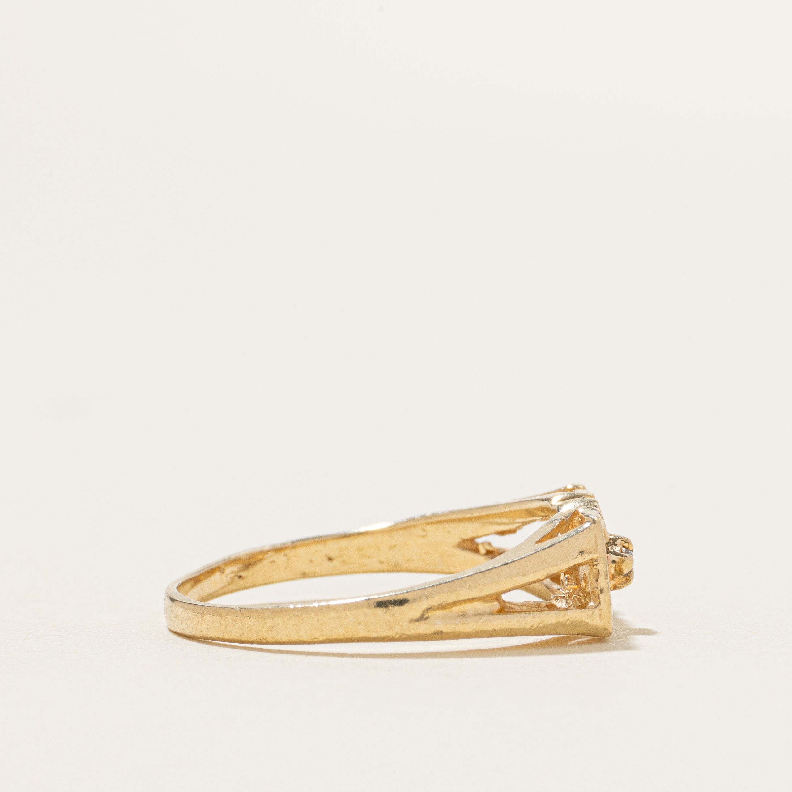 Bague ajourée « Je t'aime » en diamant 10 carats | Taille 6
