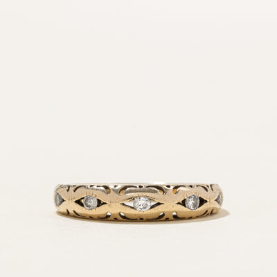 Five Stone Diamond Perforated Ring | SZ 5