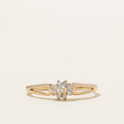 10k Diamond Cluster Bypassed Cathedral Ring | SZ 6.75
