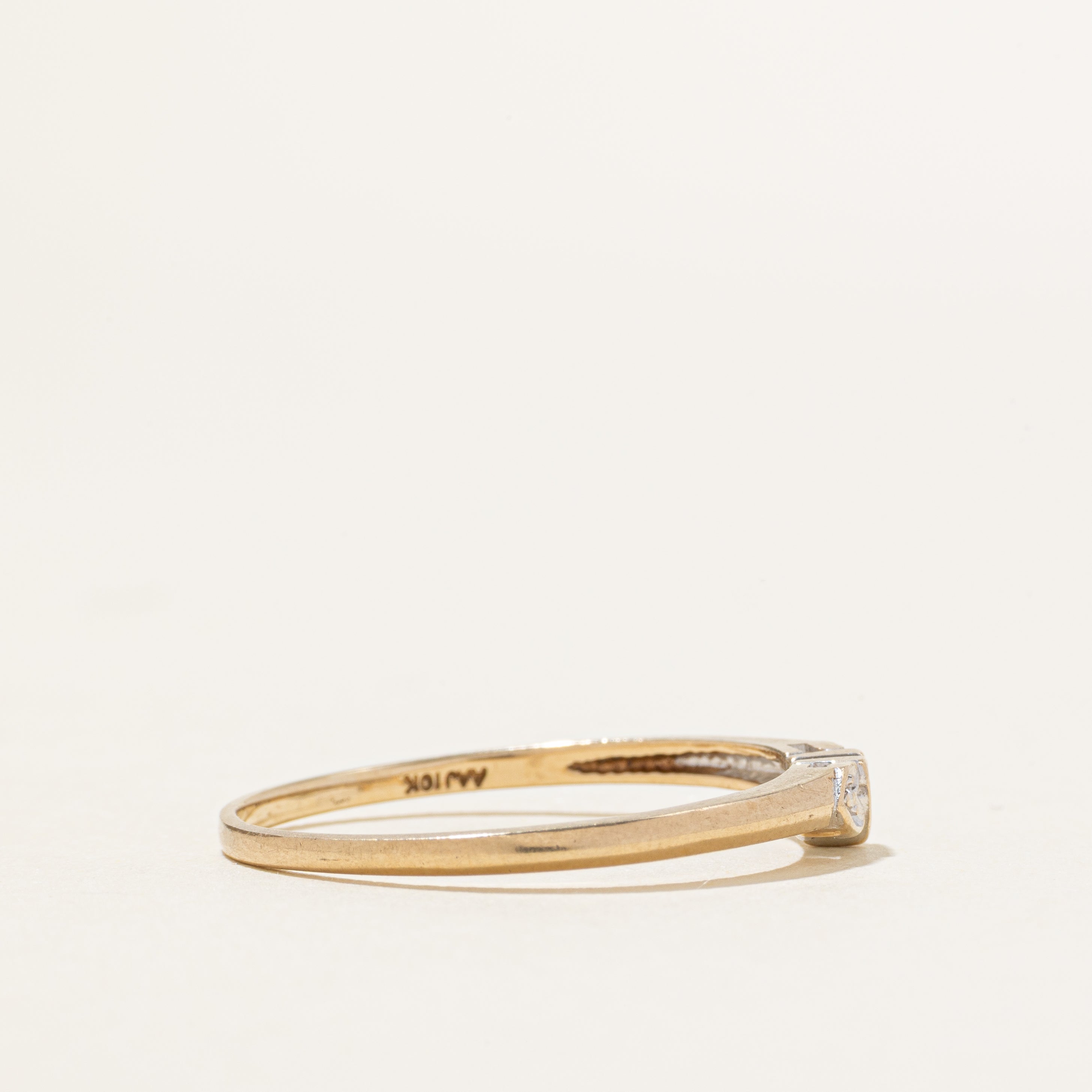 10k Solitaire Diamond Heart Ring | SZ 10