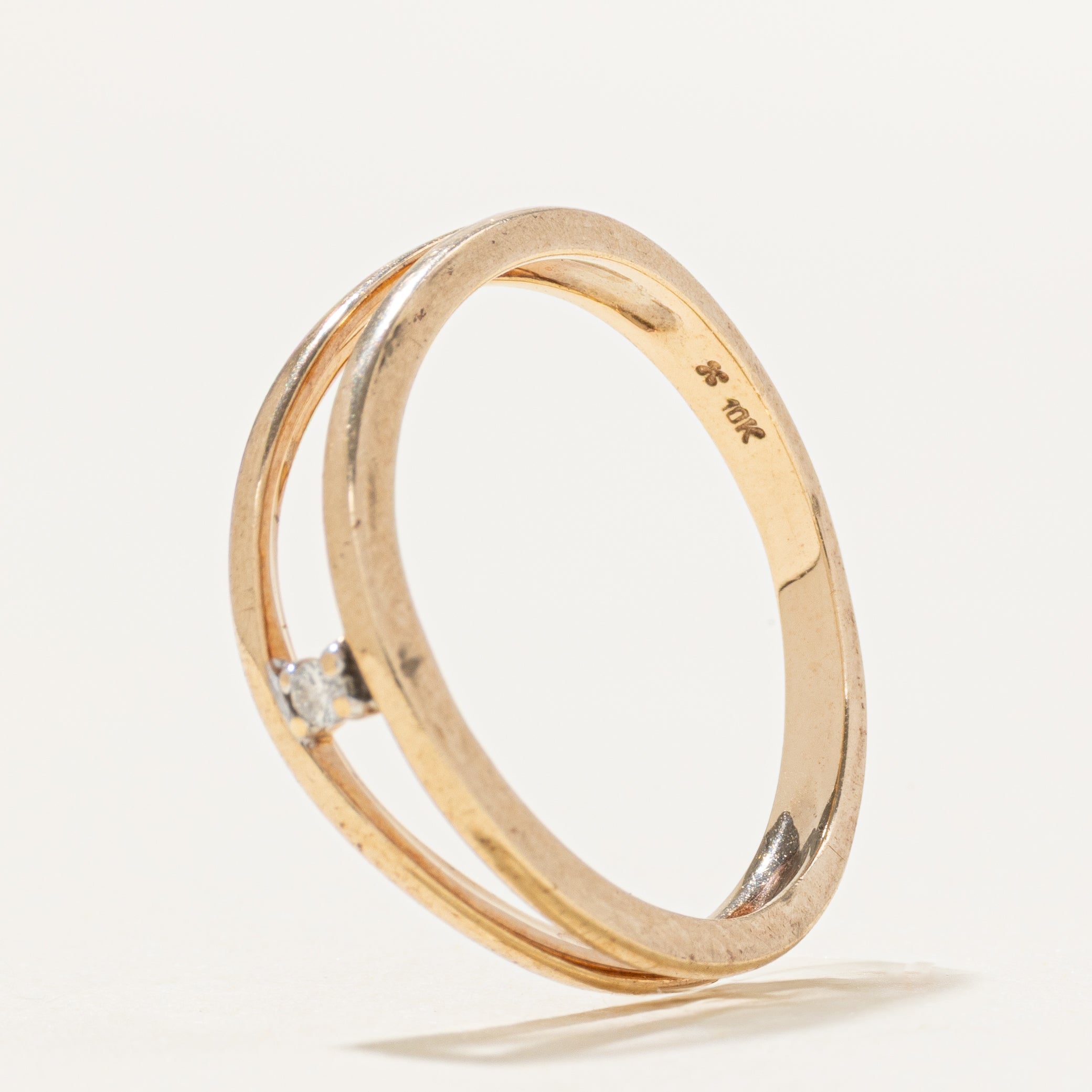 Bague ajourée Diamond Wave | Taille 7