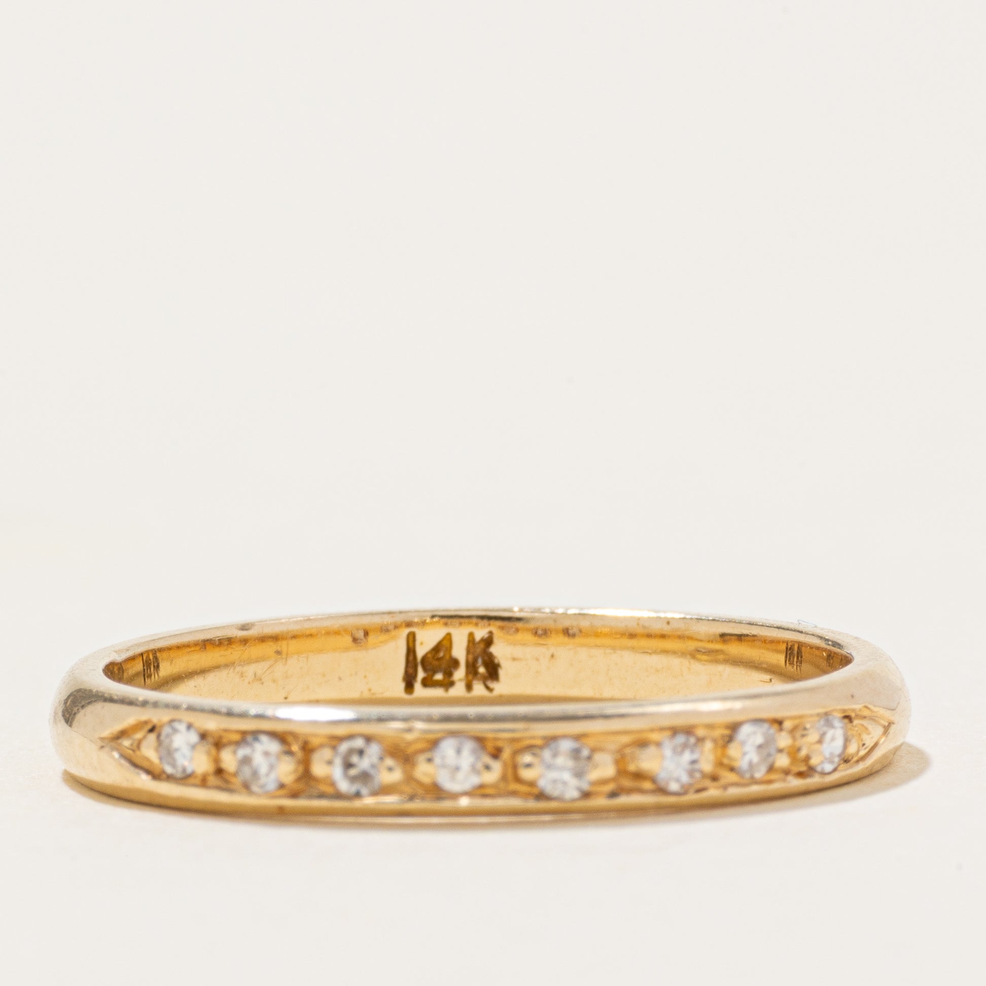 14k Semi Eternity Diamond Band | 2.5mm | SZ 6