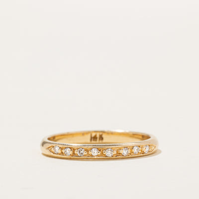 14k Semi Eternity Diamond Band | 2.5mm | SZ 6
