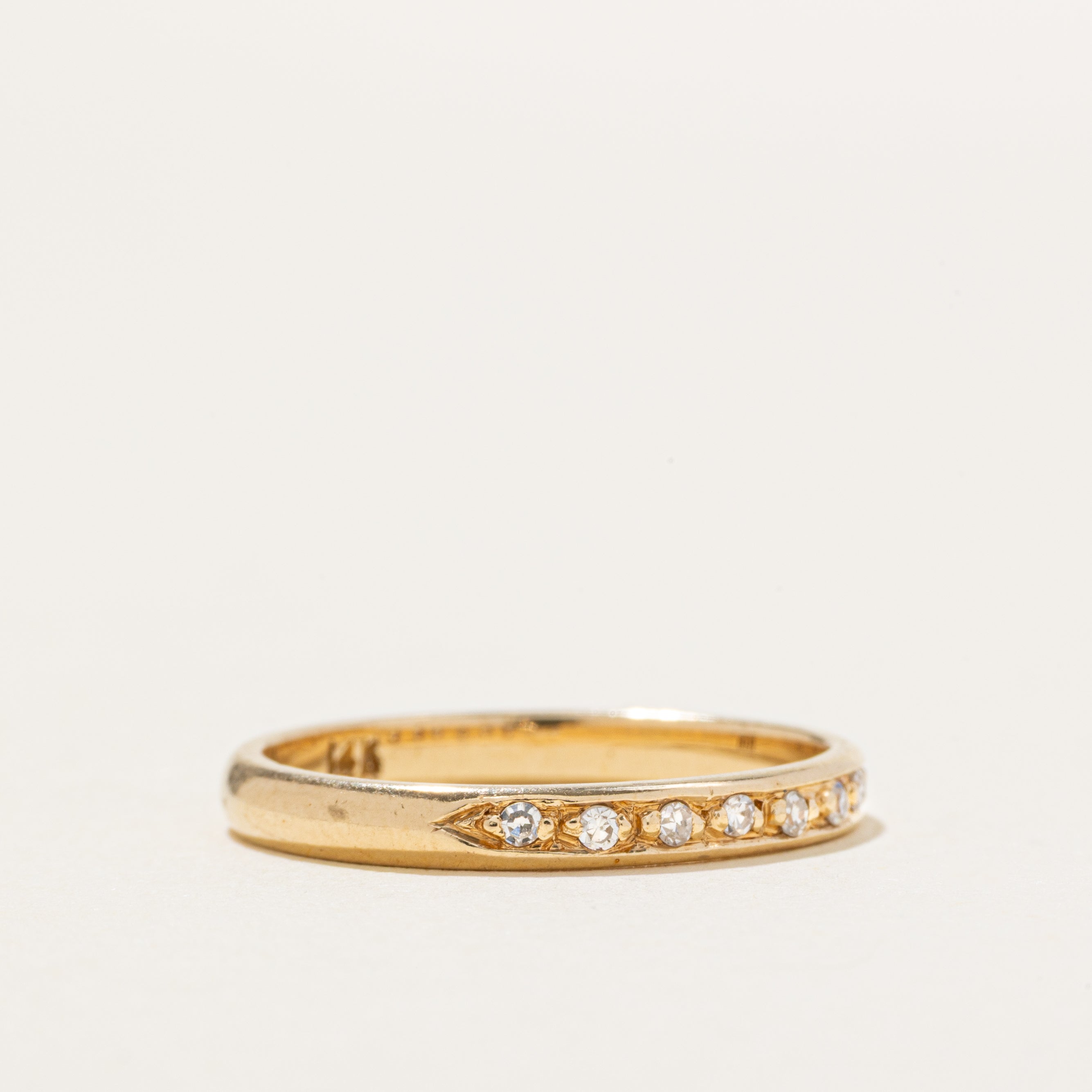 14k Semi Eternity Diamond Band | 2.5mm | SZ 6
