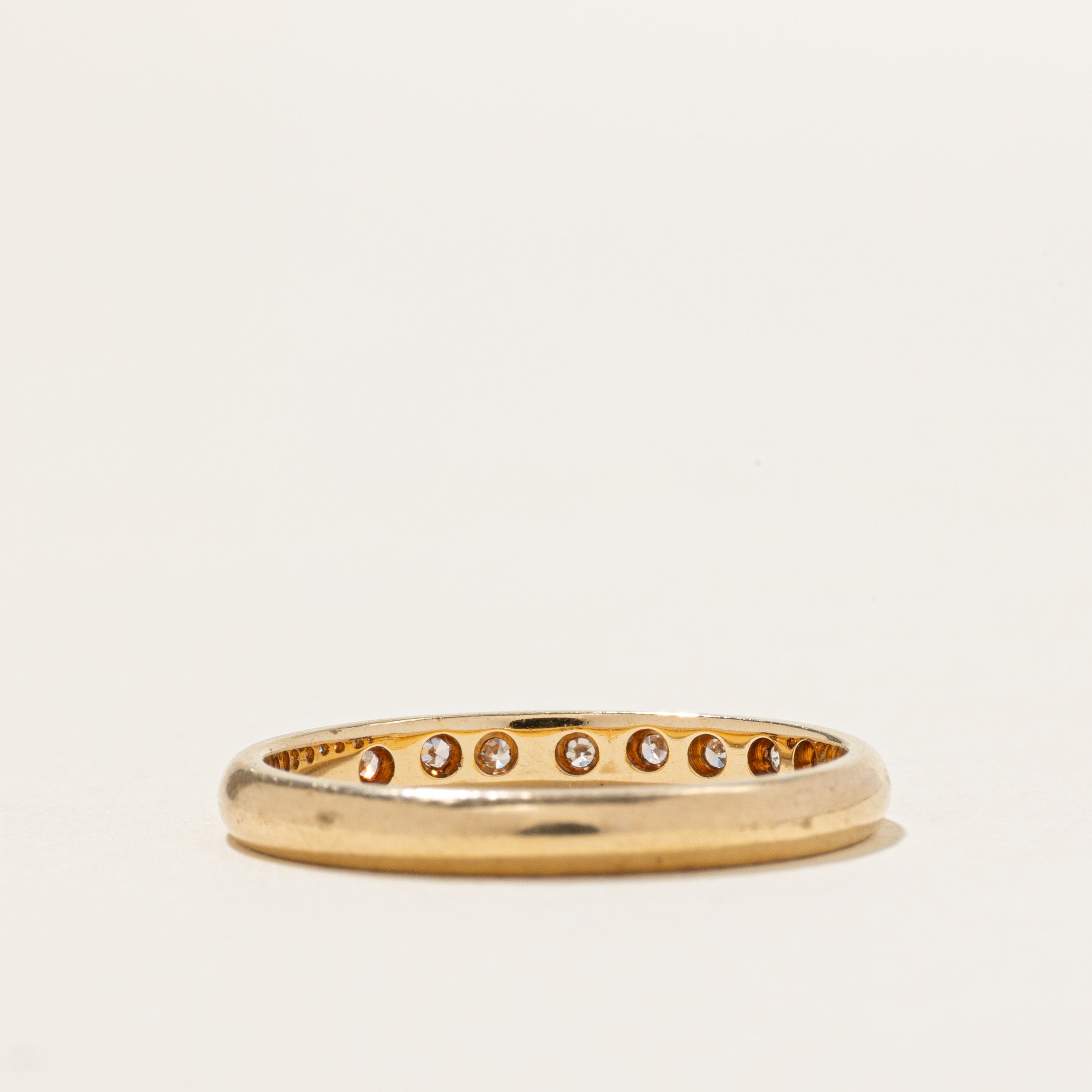 14k Semi Eternity Diamond Band | 2.5mm | SZ 6