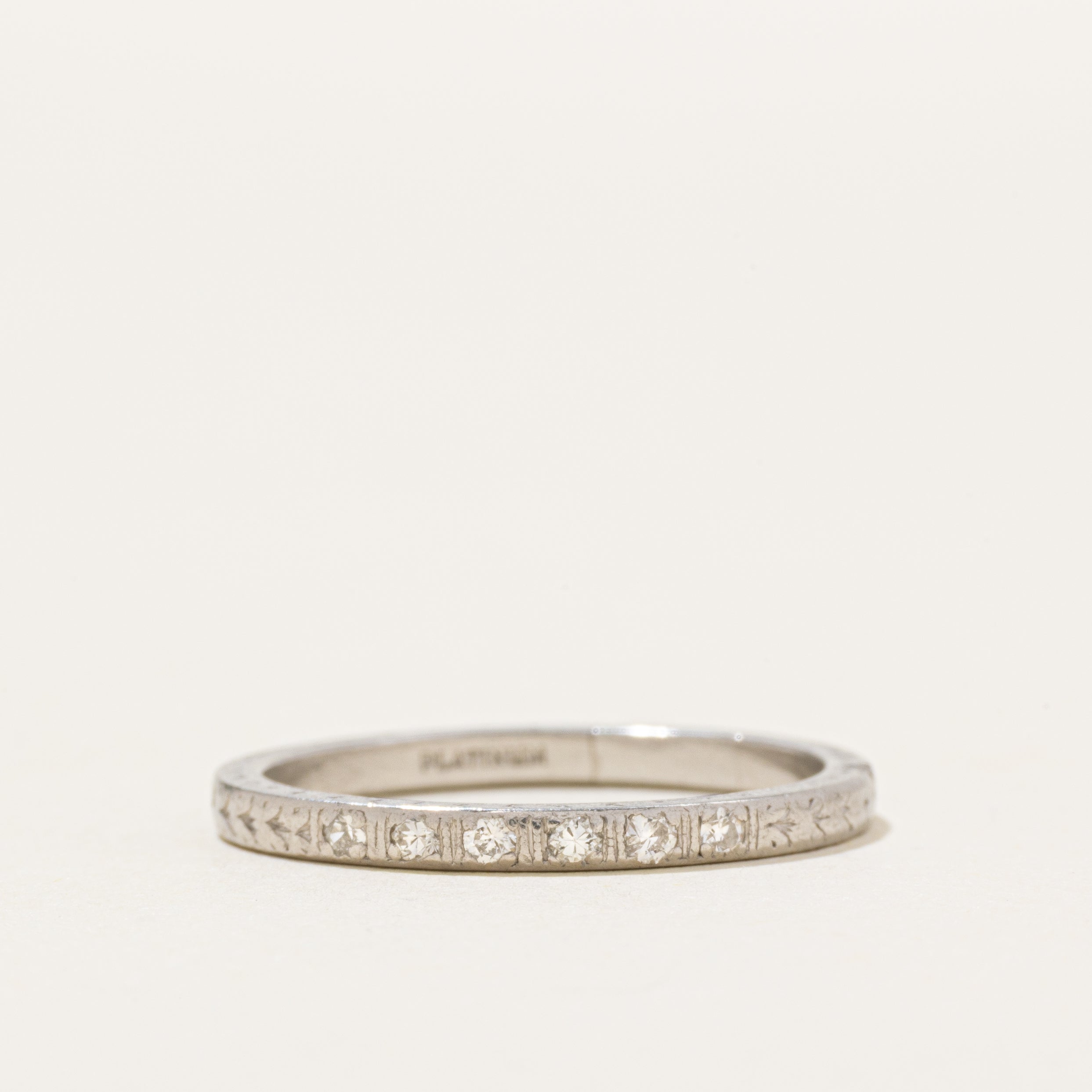 Diamond Accent Engraved Band | SZ 5.25
