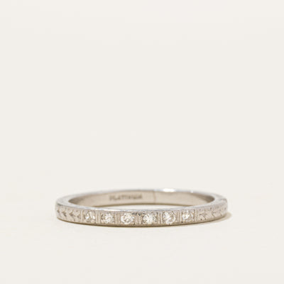 Diamond Accent Engraved Band | SZ 5.25