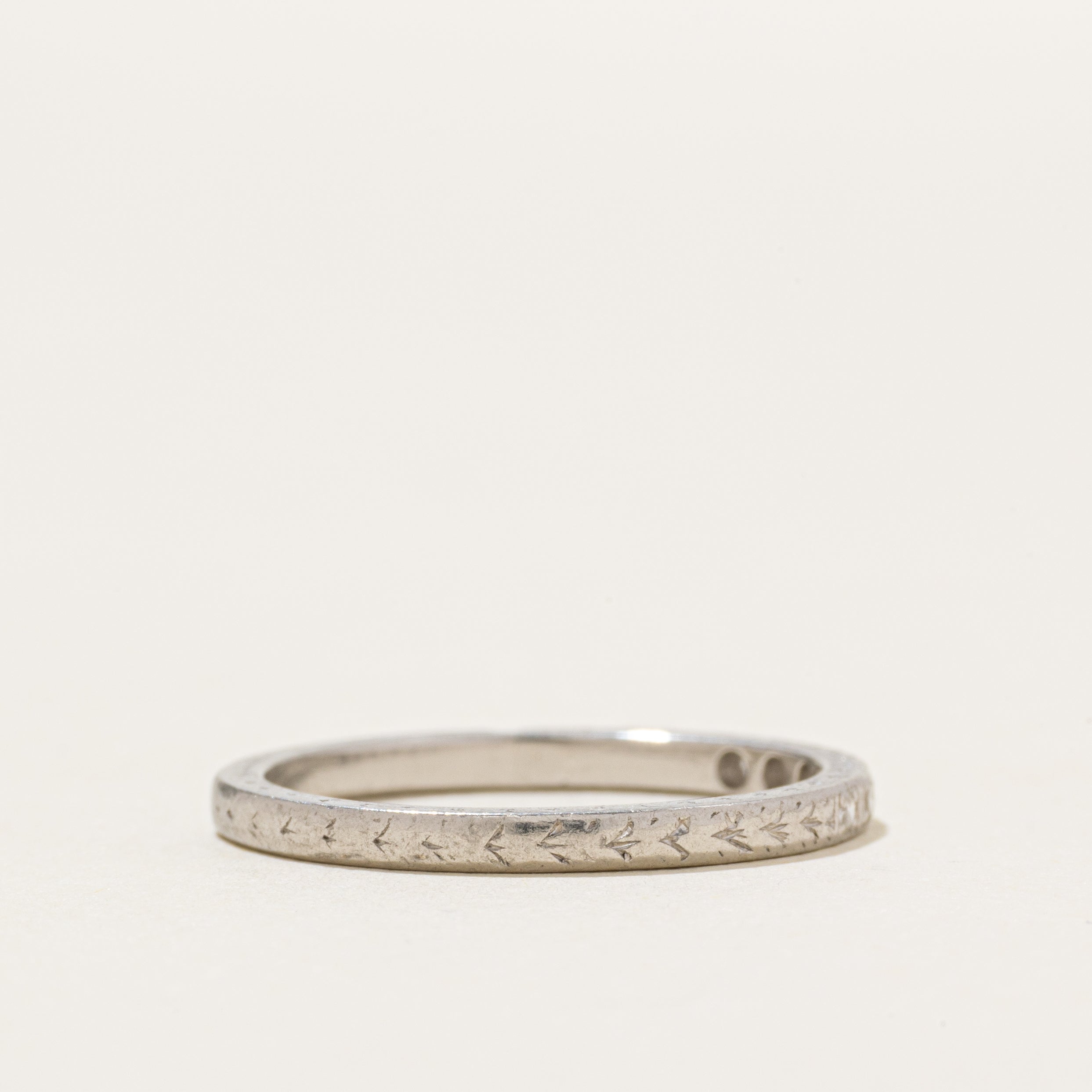 Diamond Accent Engraved Band | SZ 5.25