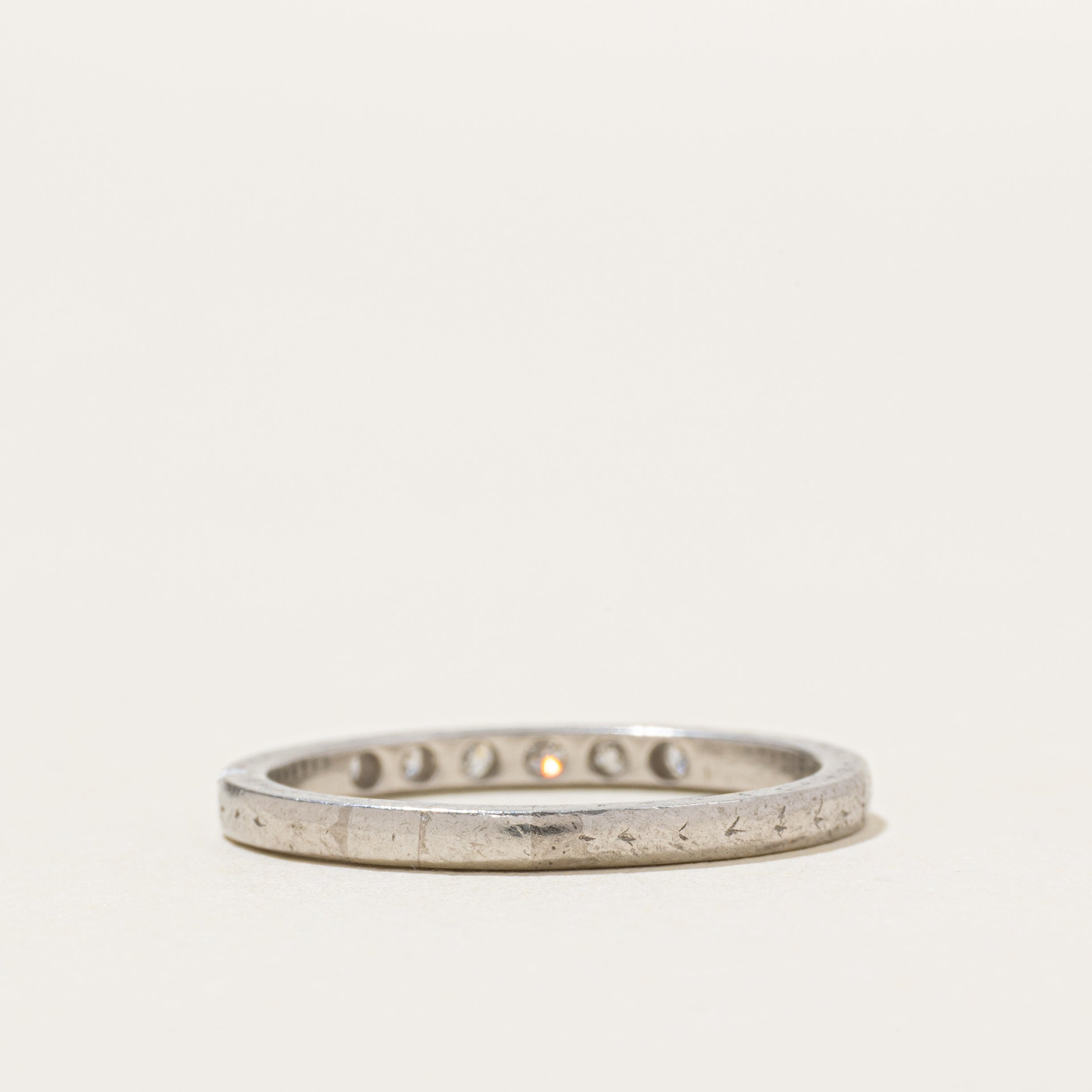 Diamond Accent Engraved Band | SZ 5.25