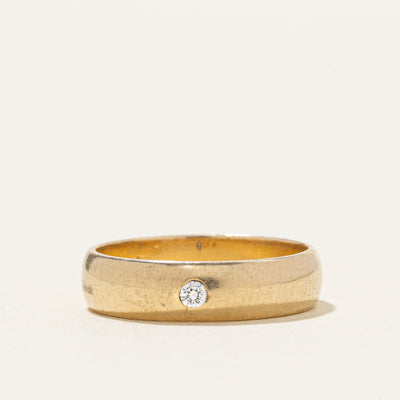 10k Flush Set Diamond Band | SZ 3.5