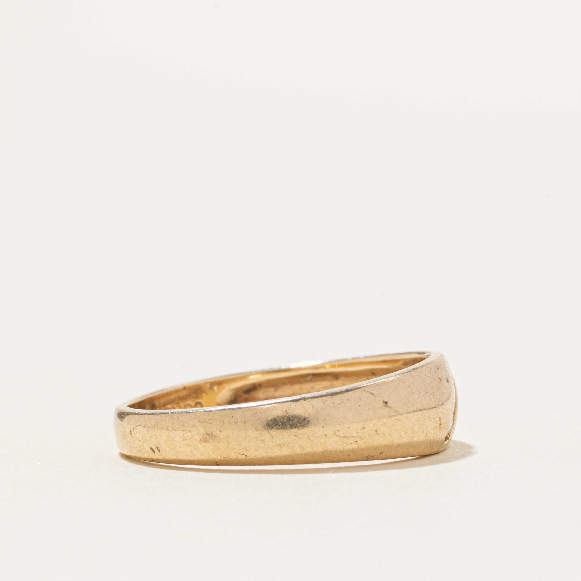 Diagonal Channel Set Diamond Dome Ring | SZ 7.5