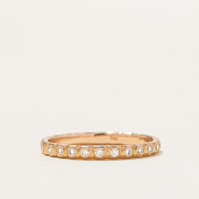 Semi Eternity Diamond Scalloped Band | SZ 6