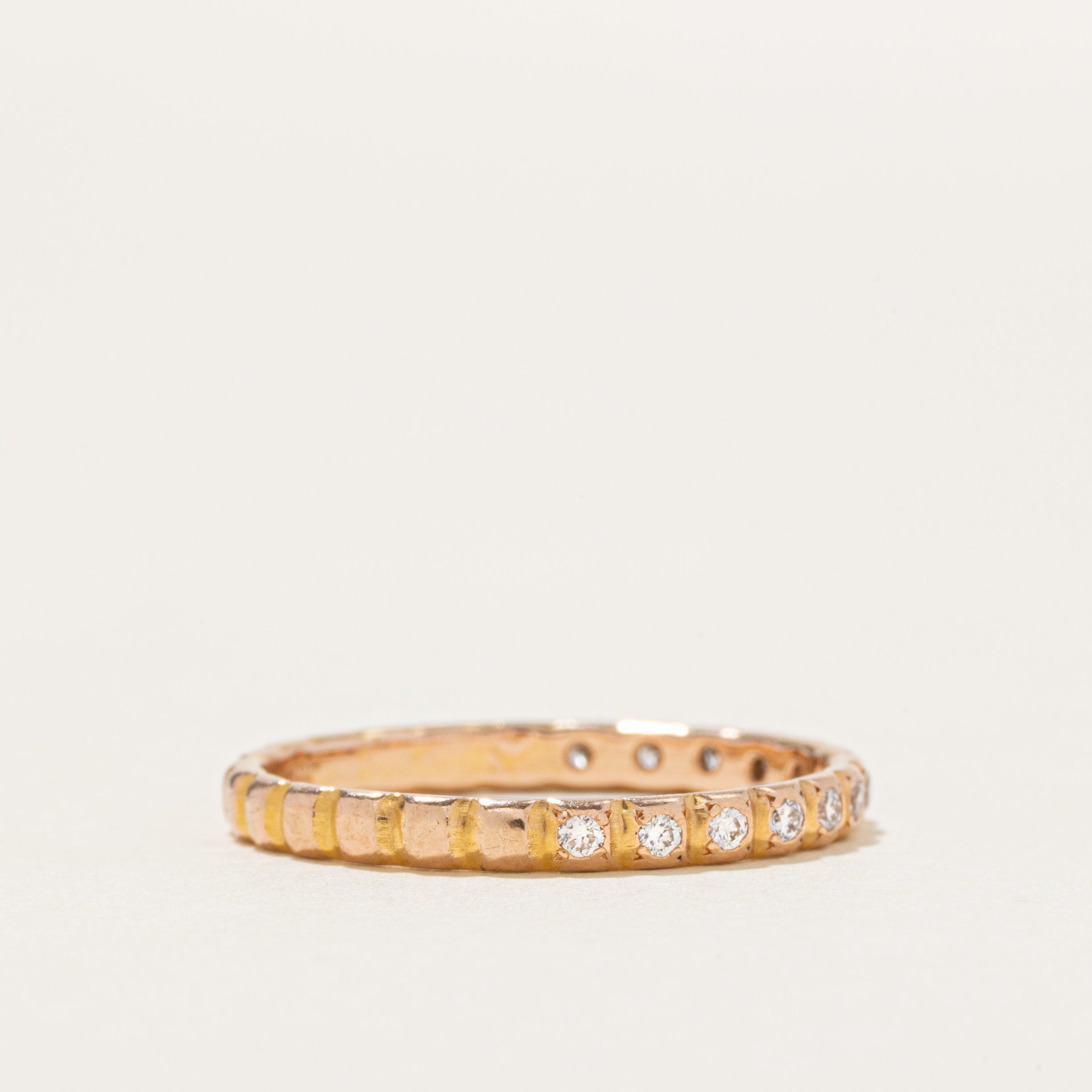 Semi Eternity Diamond Scalloped Band | SZ 6