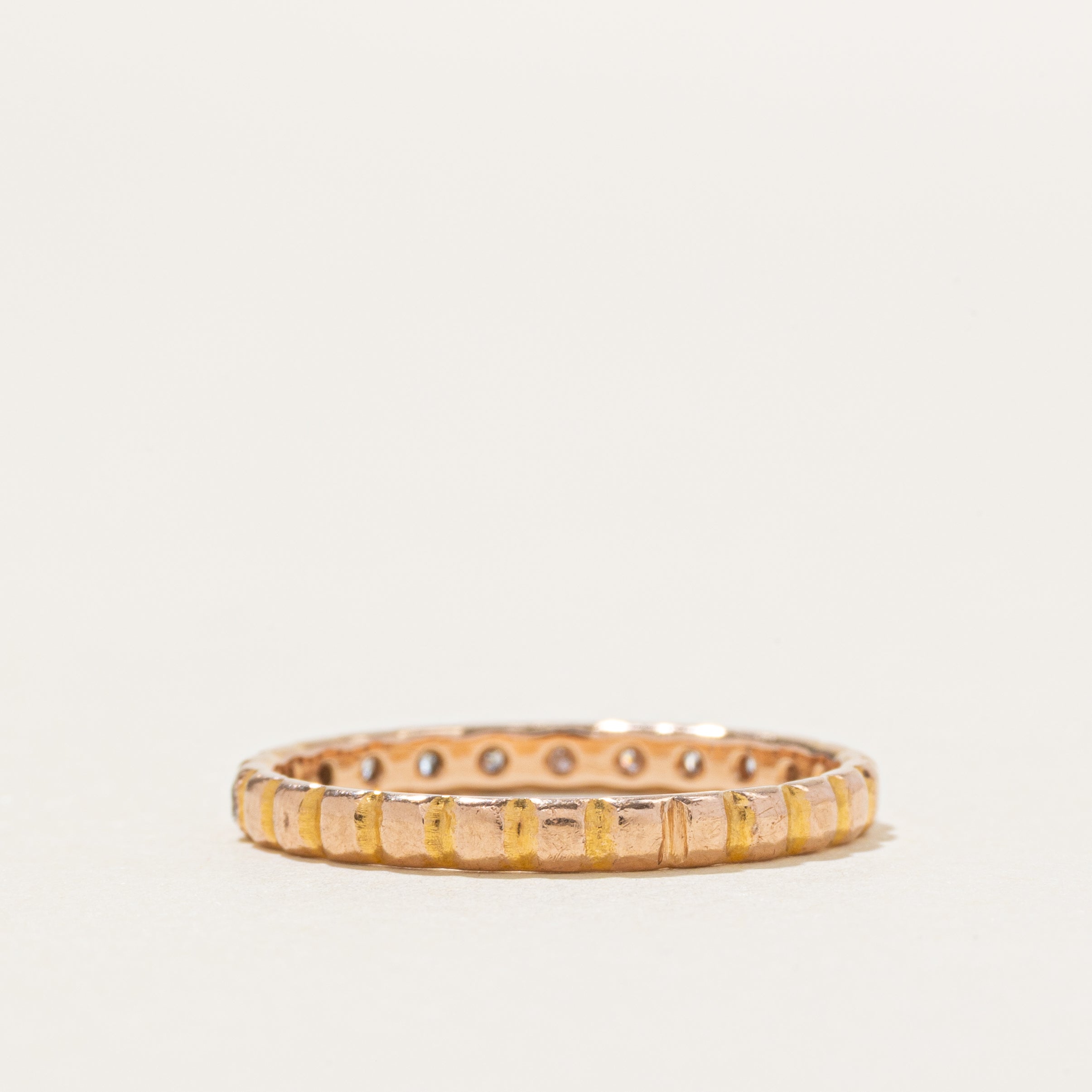 Semi Eternity Diamond Scalloped Band | SZ 6