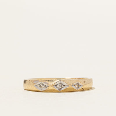 10k Diamond with Diamond Cut Texture Ring | SZ 5.75